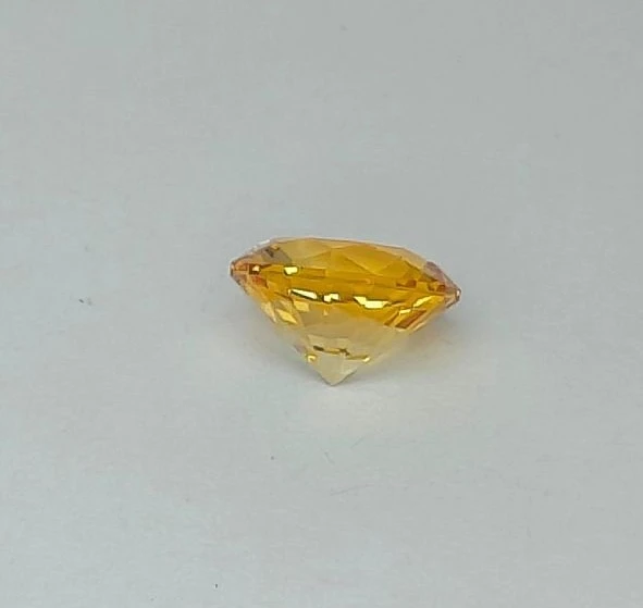 2.22ct Natural Round Cut Yellowish Citrine Loose Gemstone — view 2